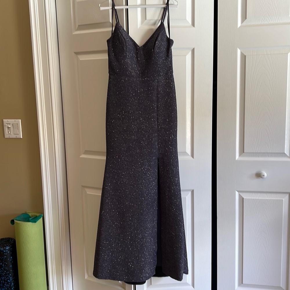 Purple/Gray long evening dress